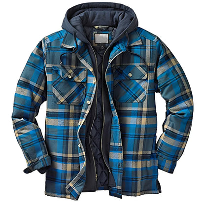 Flynn klassische karierte kapuzenjacke – herren