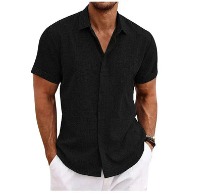 Herrenhemd aus baumwoll-leinen-mischgewebe – herren