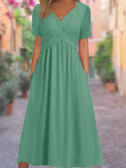 Stella - sommerkleid mit v-ausschnitt