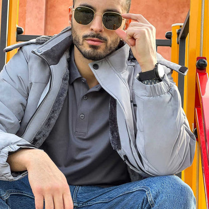 Arctic shield outdoorjacke orange grau - max