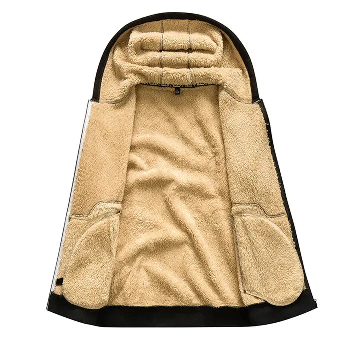 Winterjacke mit Kapuze und Fleece Dunkelgrau - Tobias