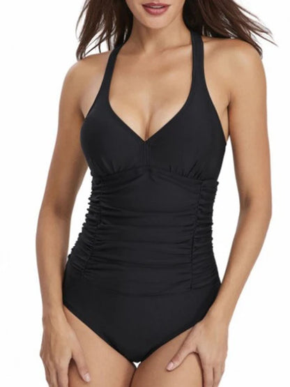 Lea - Purpurner Eleganz-Badeanzug