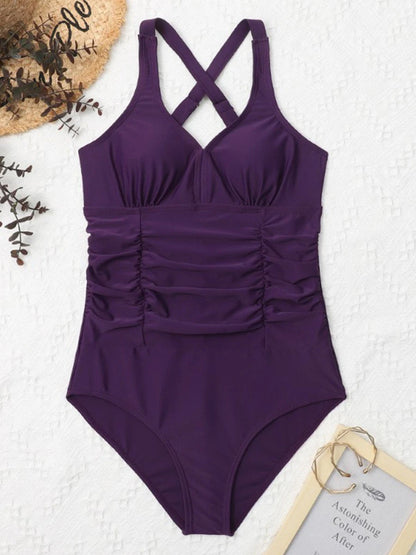 Lea - Purpurner Eleganz-Badeanzug