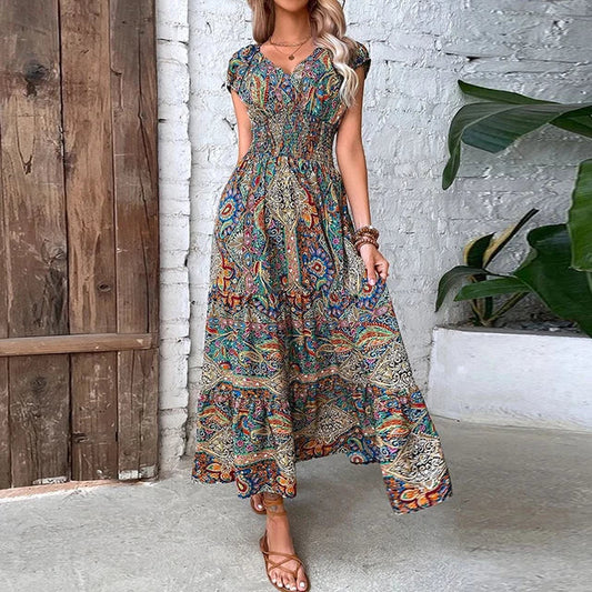Luna - bohemian maxikleid sommer