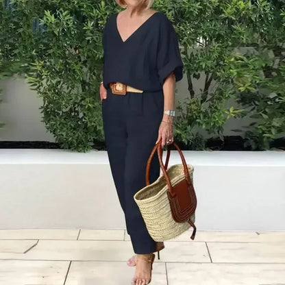 Chic Urban Leinen-Set mit luftigem Design & Gürteltaille