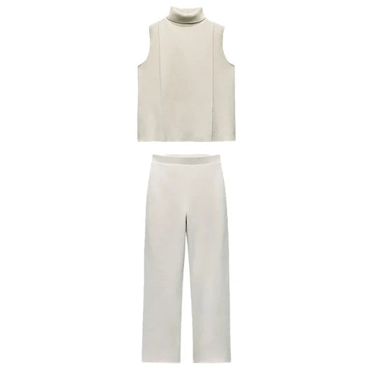 Graues Strick-Zweiteiler-Set - Clara