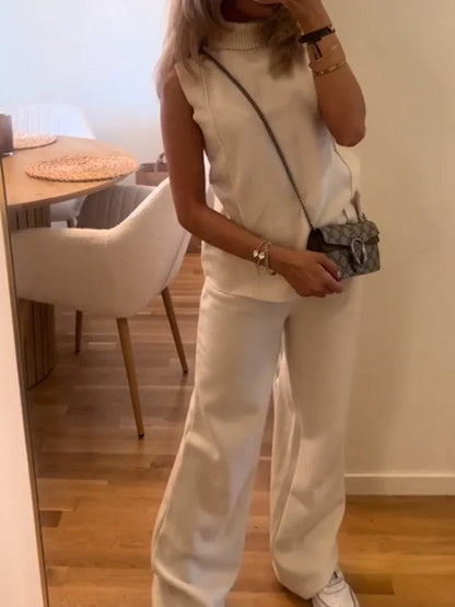 Graues Strick-Zweiteiler-Set - Clara