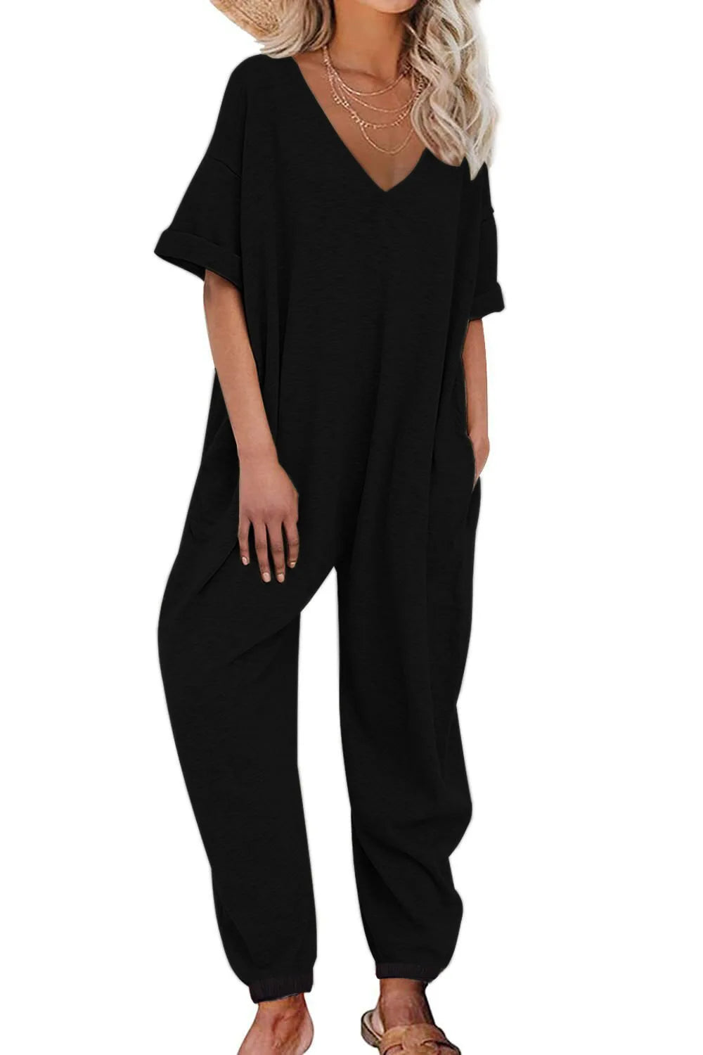 Schwarzer Oversize-Jumpsuit - Karla