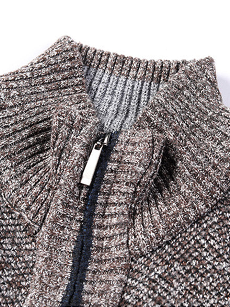 Silberner Zip-Up Pullover - Noah