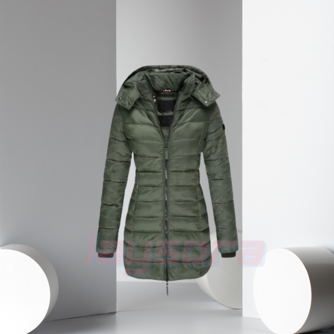 Gefütterter Wintermantel Gelb – Elise