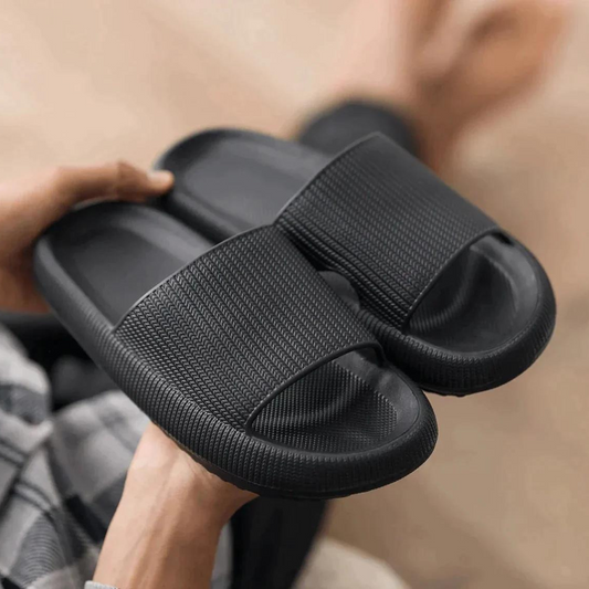 Lena - Leopardenmuster Pantoletten Naturfarben