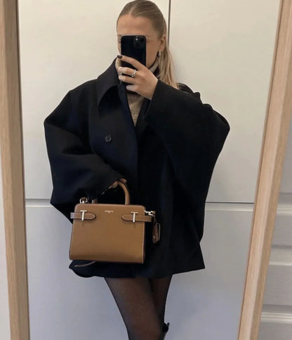 Clara oversize-wollmantel – damen