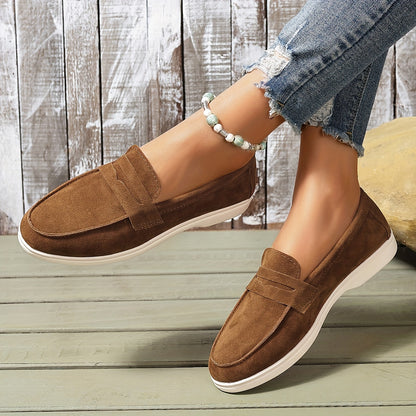 Beige Komfort Loafers - Elegante Lena
