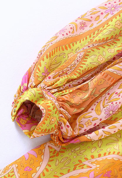 Lara - Paisley Chiffon Sommerkleid