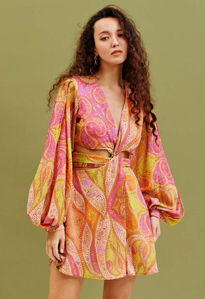 Lara - Paisley Chiffon Sommerkleid