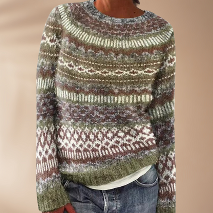 Grüner Alltags-Pullover Damen – Mia