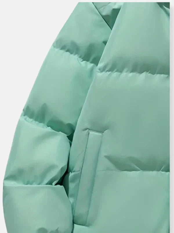 Warme damen-winterjacke mit reißverschluss – wetterfester allrounder