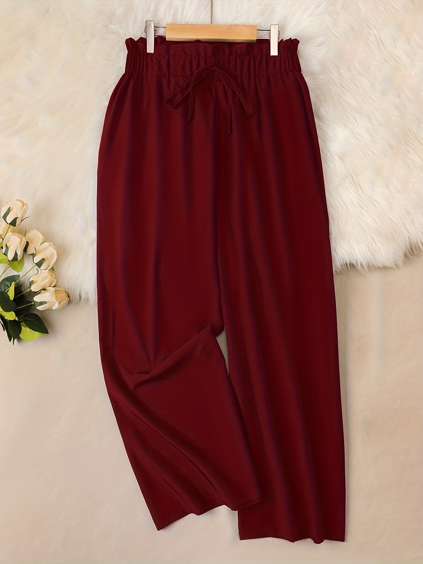 Burgunder Chino-Hose – Selina