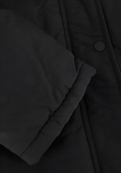 Damen Lange Winterjacke Schwarz - Mila