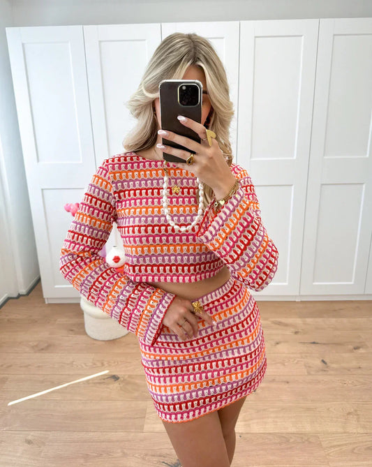 Giada ensemble crop-top & minirock – damen