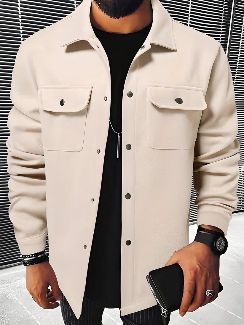 Modernes clinton-sakko mit fallendem revers und taschen – herren