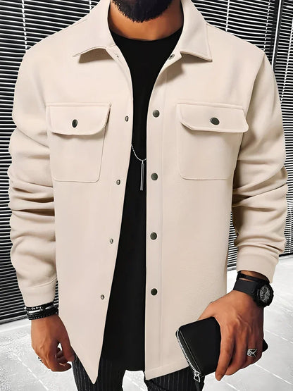 Modernes clinton-sakko mit fallendem revers und taschen – herren