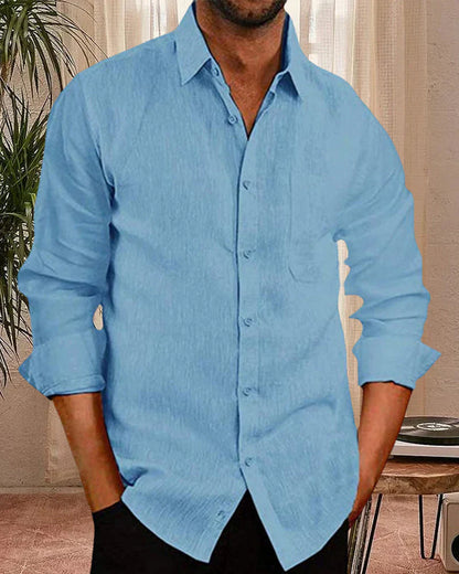 Florian - klassischer komfort das einfarbige herrenhemd aus baumwollmischgewebe