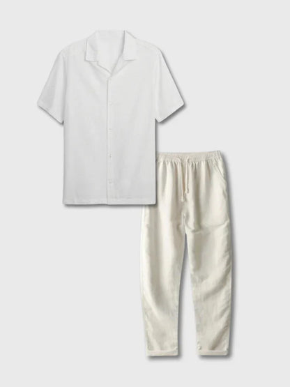 Leinen-sommer-set - cannes bei nacht