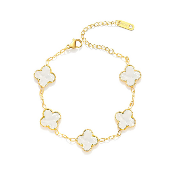 Schwarzes Blumenarmband - Nadine