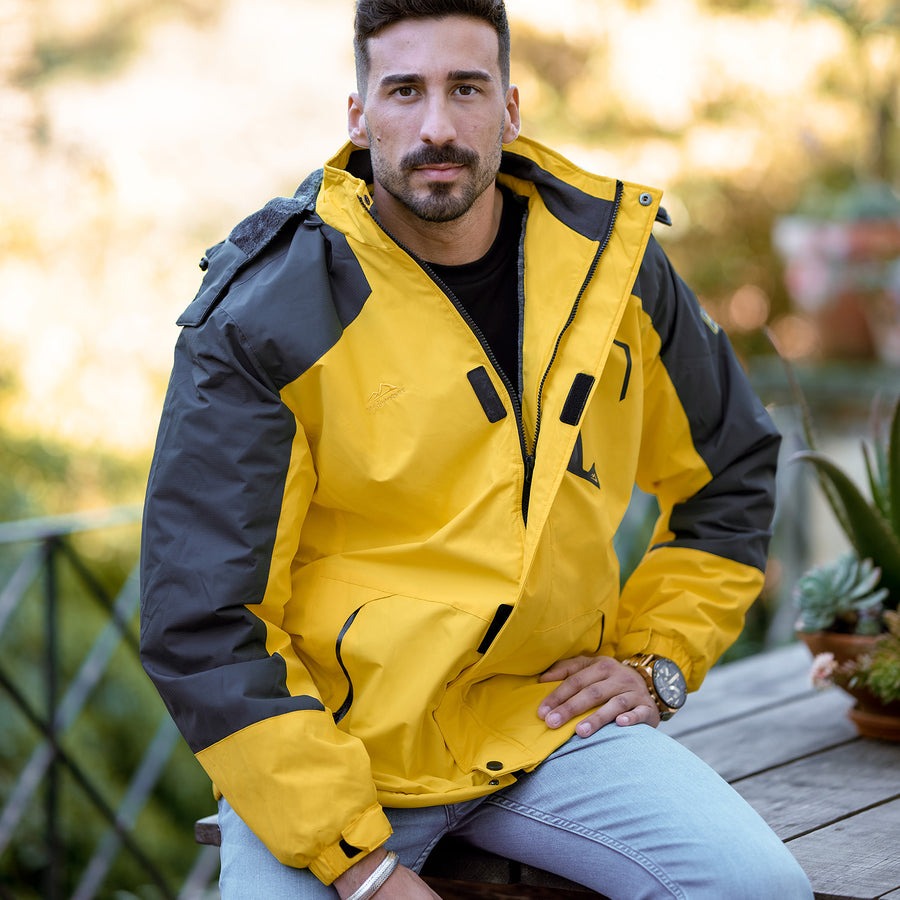 Arctic shield outdoorjacke orange grau - max