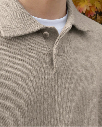 Andrew kuscheliger polo-pullover aus wolle – herren