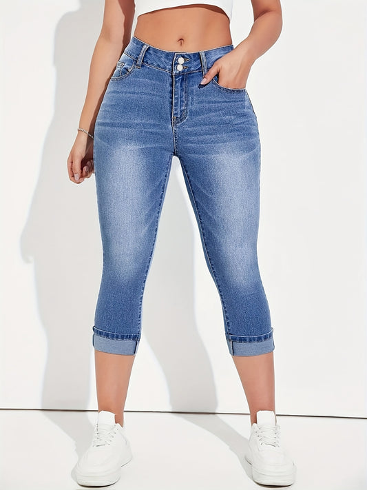 Blaue Capri-Jeans - Nora