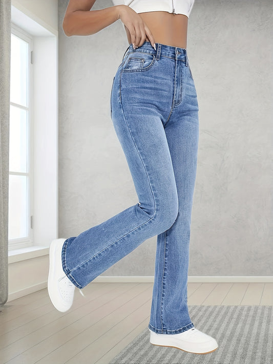 Hellblaue Bootcut-Jeans - Mia