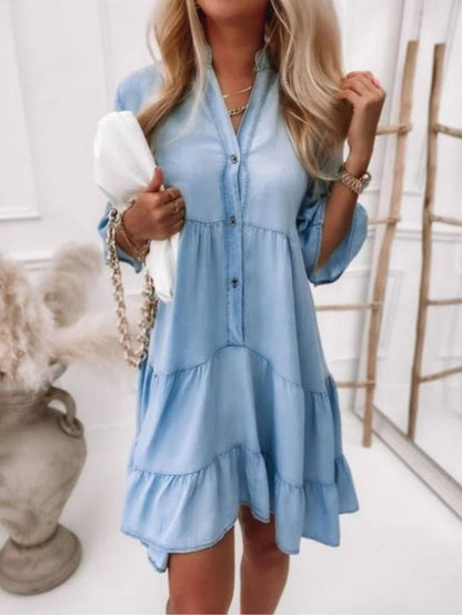 Clara - Blaues Sommerkleid