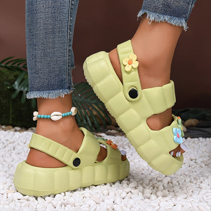 Weiße Blumensandalen – Lara