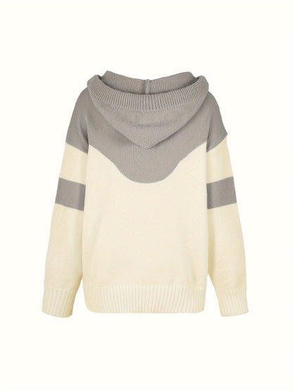 Apricot Colorblock Kapuzenpullover – Mila