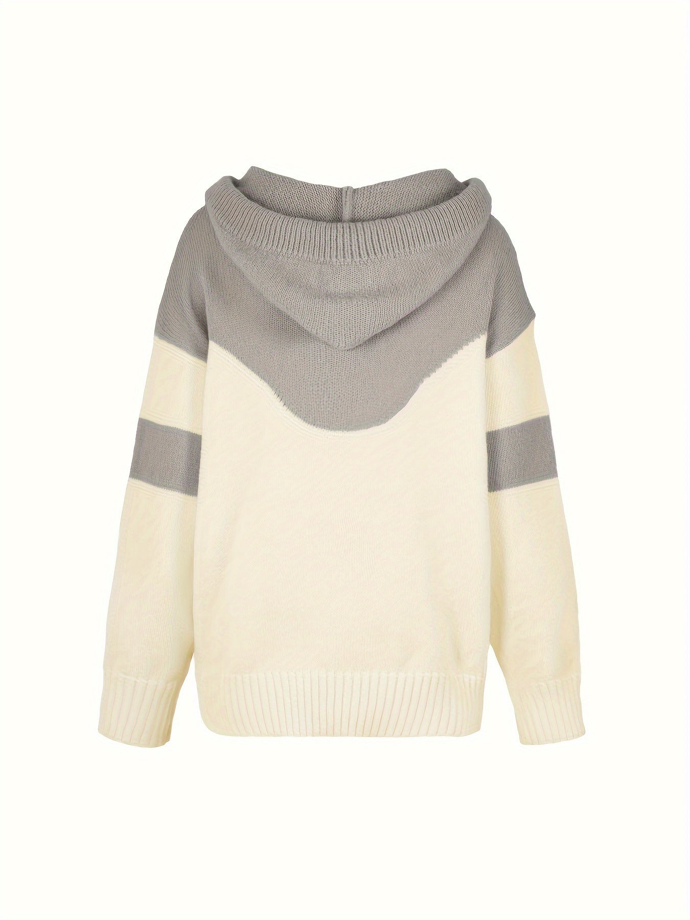 Apricotfarbener Colorblock Hoodie - Mila