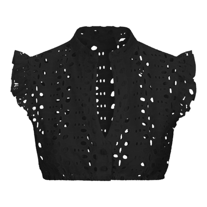 Bellamy | dirndl bluse mit stehkragen und lochstickerei für frauen