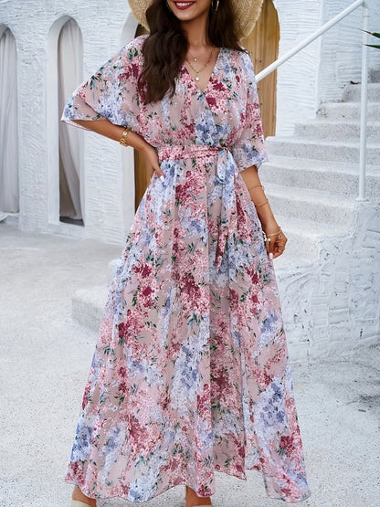 Buntes blumen-maxikleid - Gabriela