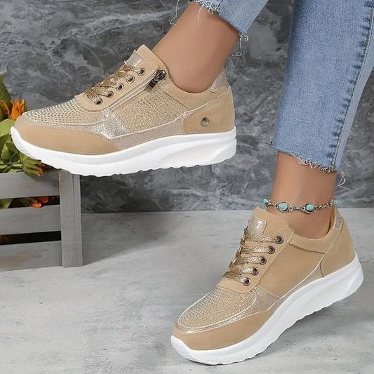 Khaki Plateau-Sneaker - Lea