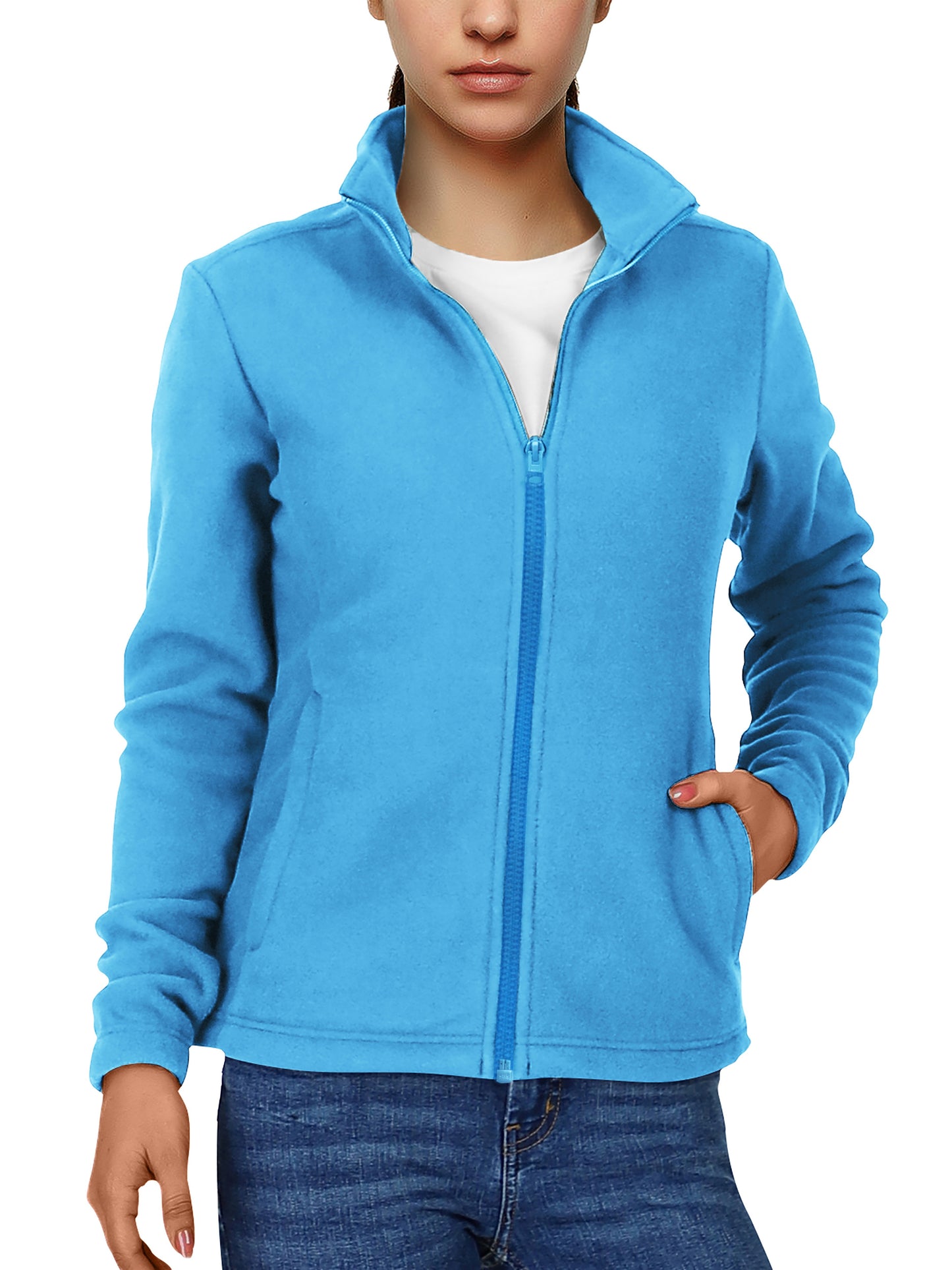 Damen Fleecejacke mit durchgehendem Reißverschluss