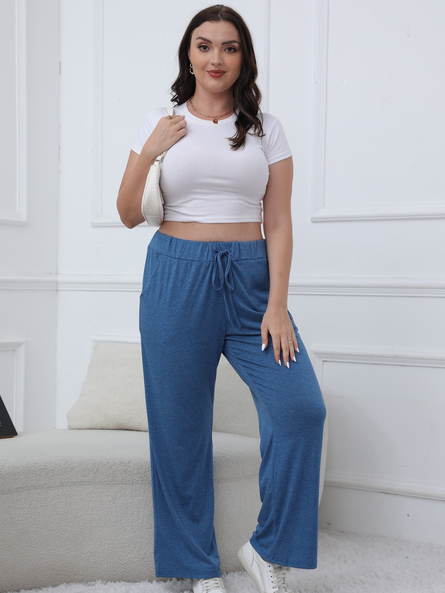 Blaue Komfort-Sweatpants – Julia