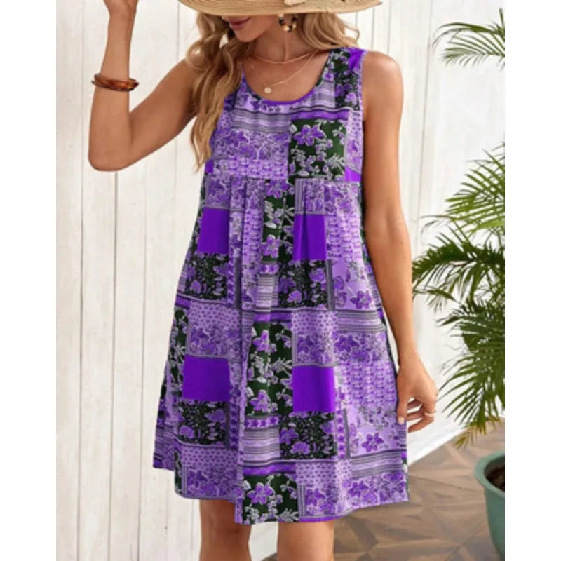 Lina - Oranges Patchwork Sommerkleid