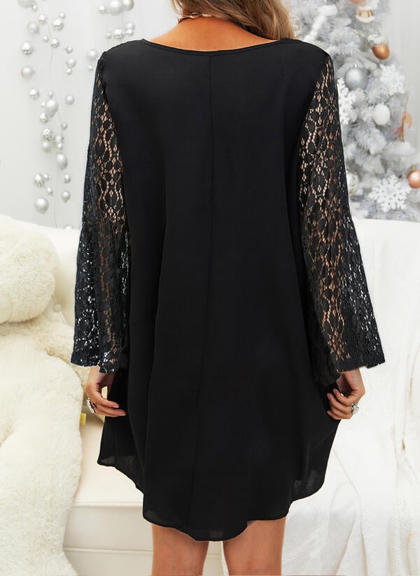 Schwarzes Spitzenkleid - Emma