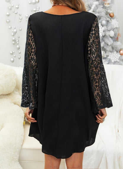 Schwarzes Spitzenkleid - Emma