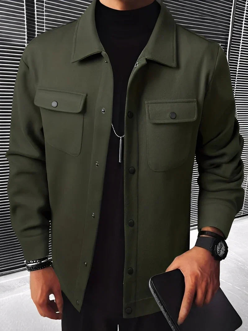 Modernes clinton-sakko mit fallendem revers und taschen – herren