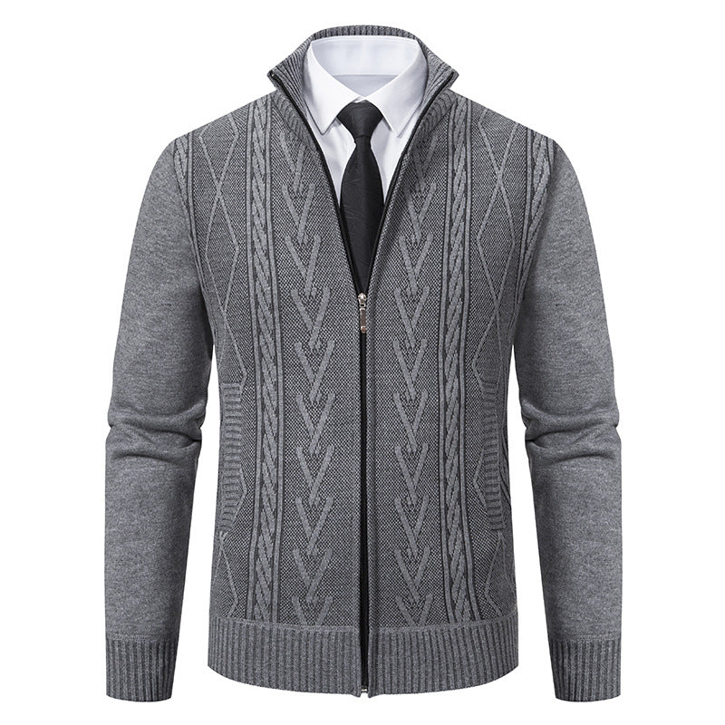 Elegante strickjacke mit reißverschluss von stafford – herren
