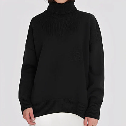 Nylah schlichter oversize-rollkragenpullover – damen