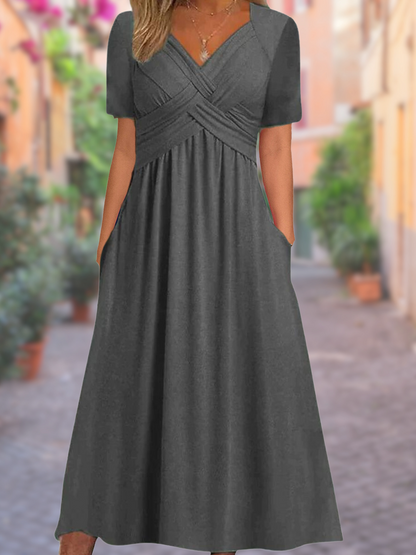 Sommerkleid mit v-ausschnitt - Selby
