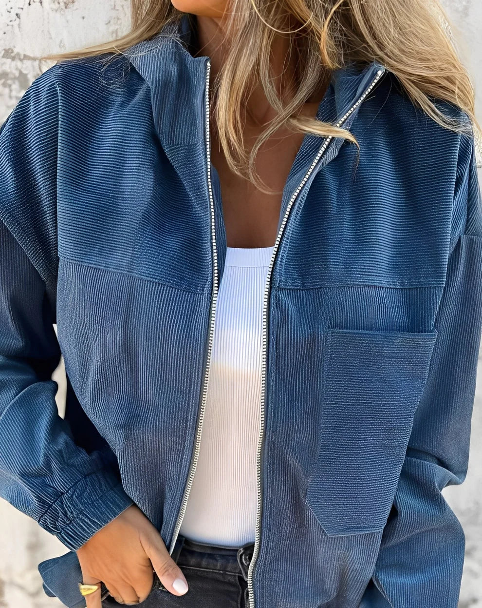 Gillian cordjacke mit kapuze – damen